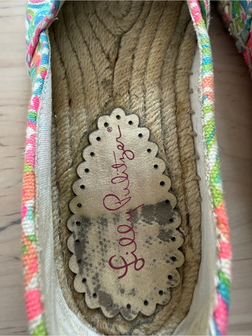 Lilly Pulitzer Lia Lovers Coral Espadrilles Sea Spray Blue Pink Green